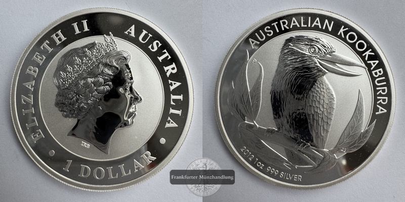  Australien  1 Dollar 2012 Kookaburra FM-Frankfurt KM#1692 Feinsilber: 31,1g   