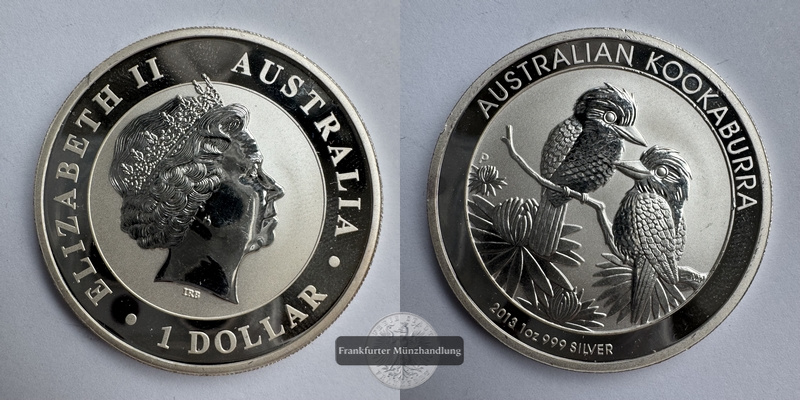  Australien. 1 Dollar Kookaburra 2013 FM-Frankfurt KM#1985 Feinsilber: 31,1g   