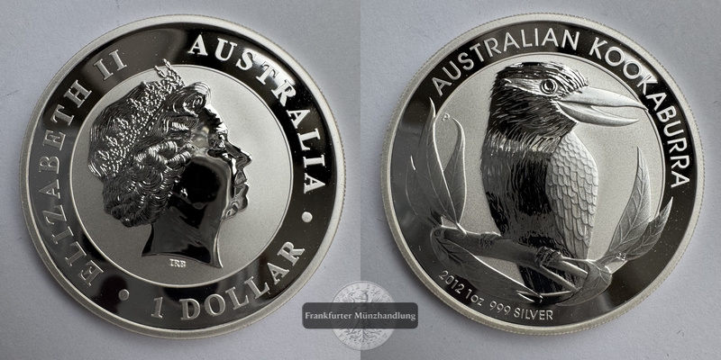  Australien  1 Dollar 2012 Kookaburra FM-Frankfurt KM#1692 Feinsilber: 31,1g   