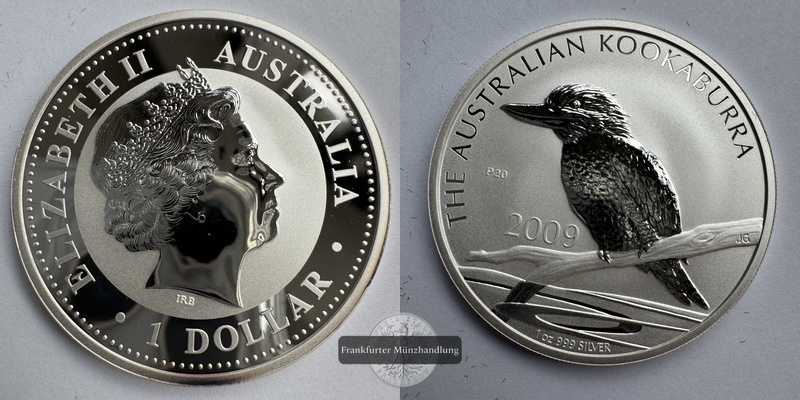  Australien. 1 Dollar 2009 Kookaburra FM-Frankfurt KM#1294 Feinsilber: 31,1g   