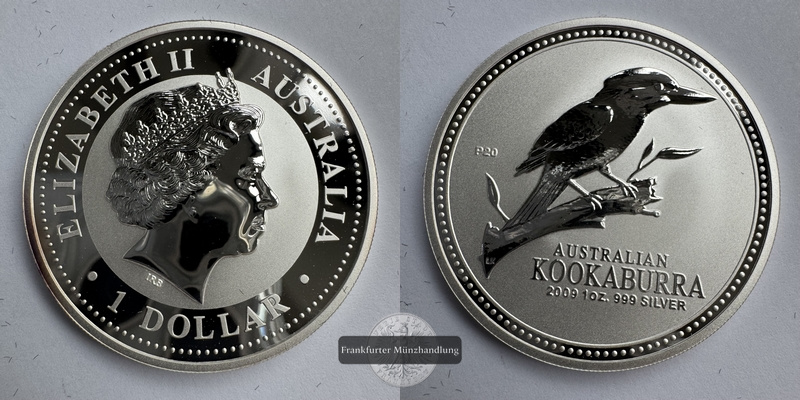  Australien. 1 Dollar 2009 Kookaburra FM-Frankfurt KM#1290 Feinsilber: 31,1g   