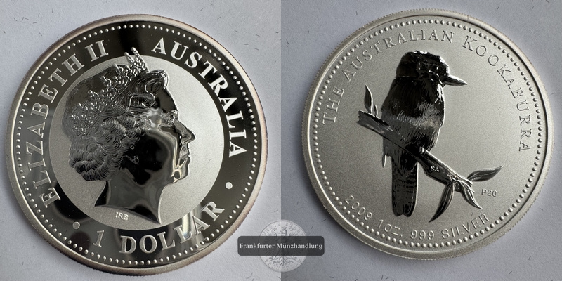  Australien. 1 Dollar 2009 Kookaburra FM-Frankfurt KM#1292 Feinsilber: 31,1g   