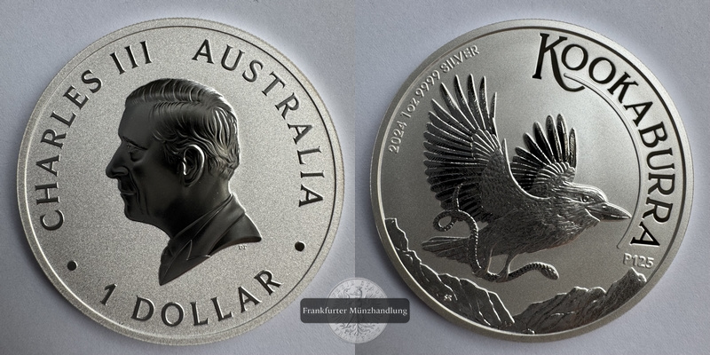  Australien. 1 Dollar 2024 Kookaburra FM-Frankfurt KM#4719 Feinsilber: 31,1g   