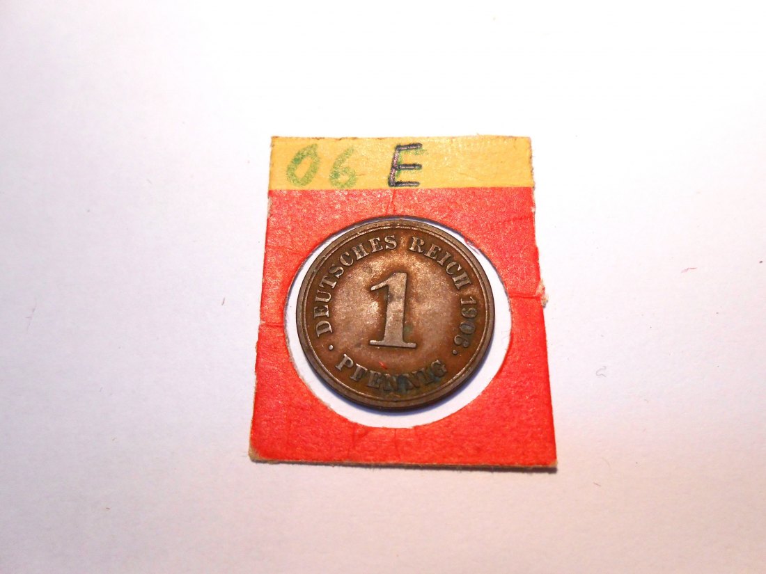  P2.Kaiserreich 1 Pfennig 1906 E   