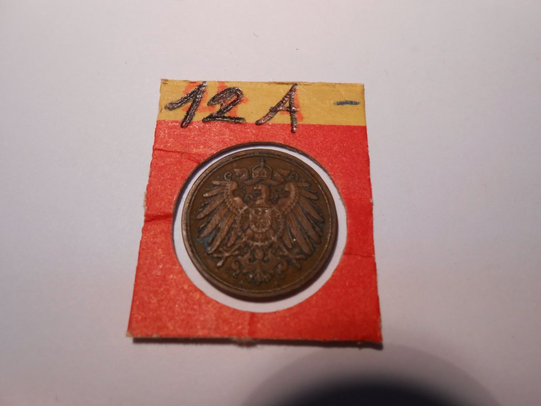  P6. Kaiserreich 1 Pfennig 1912 A   