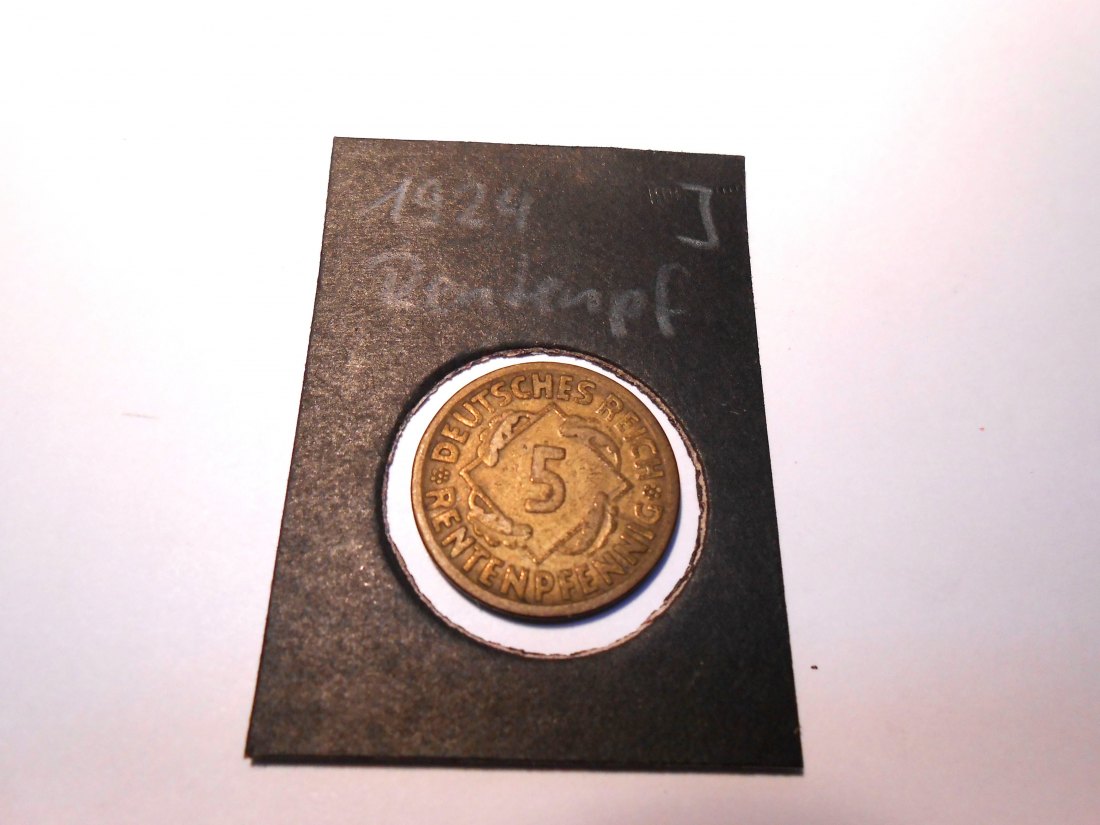  P13. 5 Rentenpfennig, 1924 J   