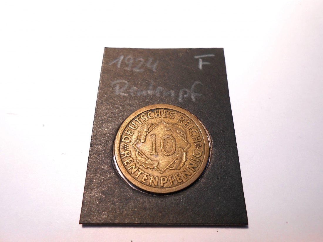  P17. 10 Rentenpfennig, 1924 F   