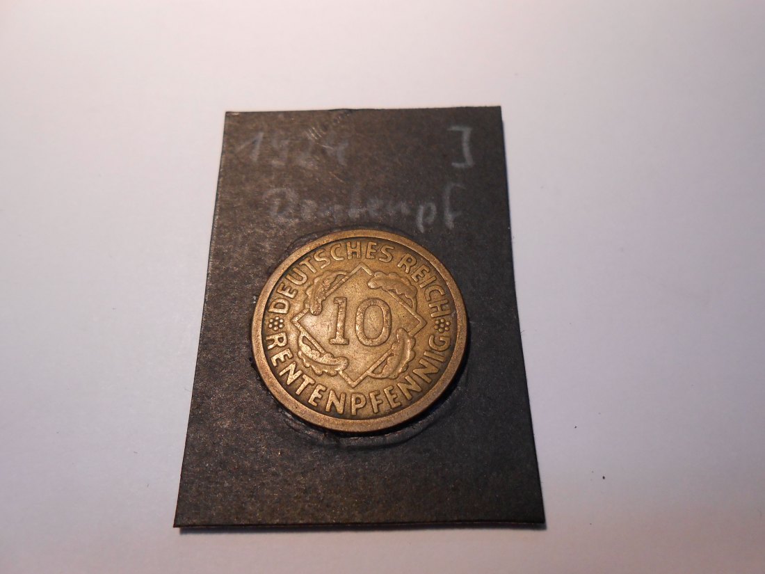  P18. 10 Rentenpfennig, 1924 J   