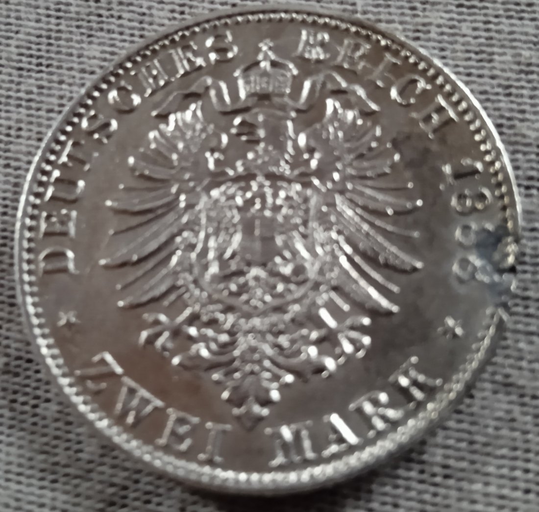  2 MARK Preußen 1888 JÄGER 97 SS)VZ   