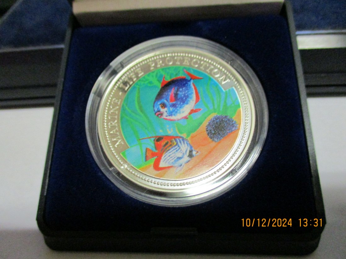  100 Sika 1997 Ghana Meeresmotiv Silbermünze /7   