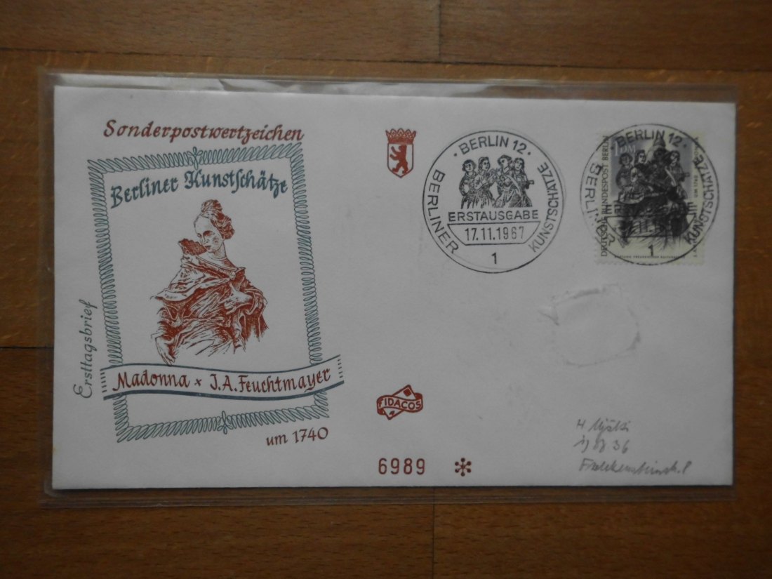  Bundespost Berlin: ETB Berliner Kunstschätze (1967)   