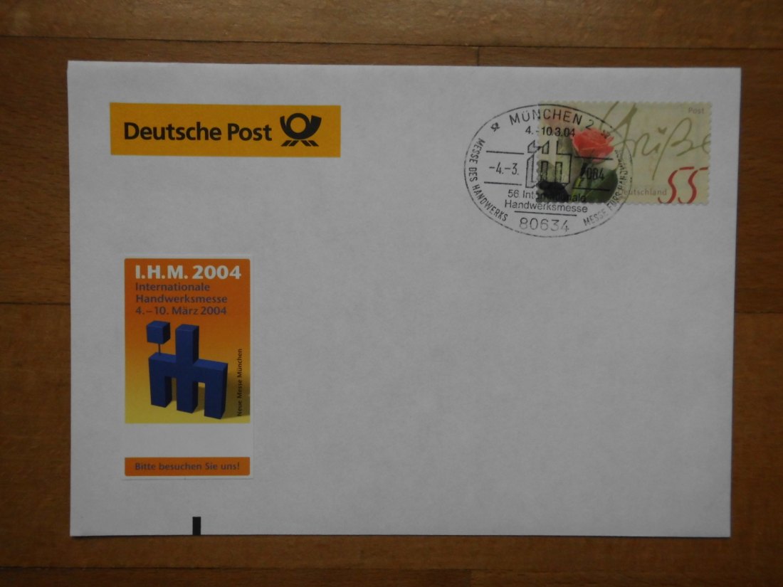  Bundespost: Sonderstempel 56. Internationale Handwerksmesse (2004)   