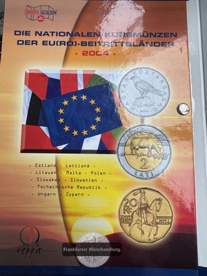  EU Beitrittsländer Währungs-Set (Kursmünzen) 2004 FM-Frankfurt   