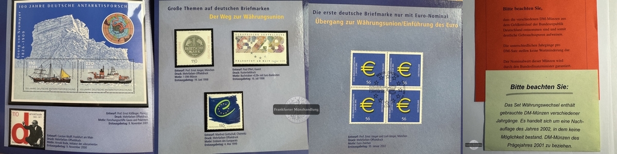  Deutschland D-Mark (2001) und Euro (2002) Währungswechsel FM-Frankfurt   