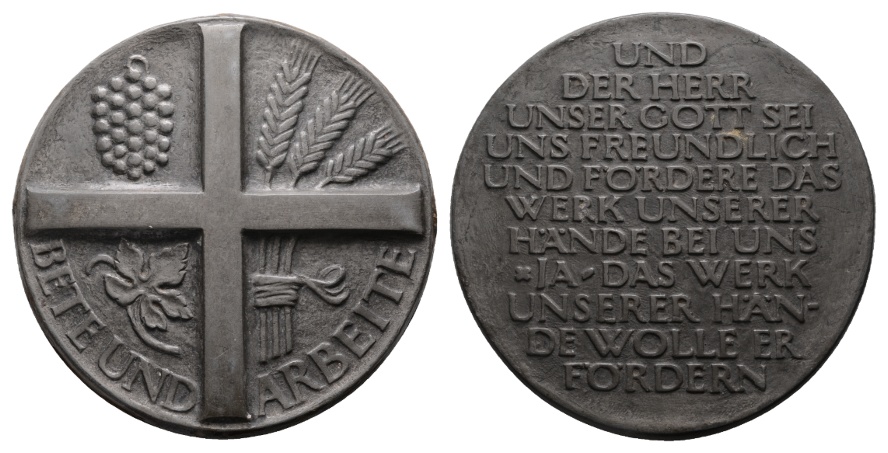  Hohlgußmedaille; 213 g; Ø 108 mm   