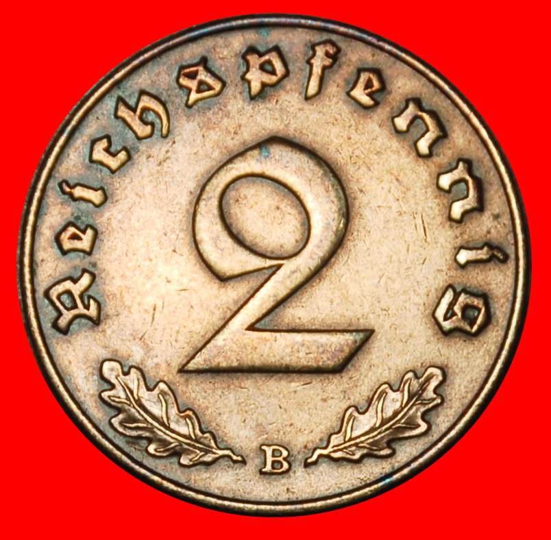  Ⰶ DRITTES REICH (1933-1945): DEUTSCHLAND★2 REICHSPFENNIG 1939B! ÖSTERREICH 1936-1940★OHNE VORBEHALT!   