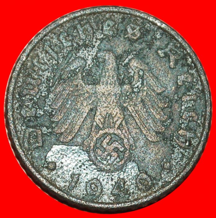  Ⰶ SWASTIKA 1940-1944: GERMANY ★ 5 PFENNIGS 1940D BAVARIA! 3 REICH 1933-1945★ LOW START ★ NO RESERVE!   