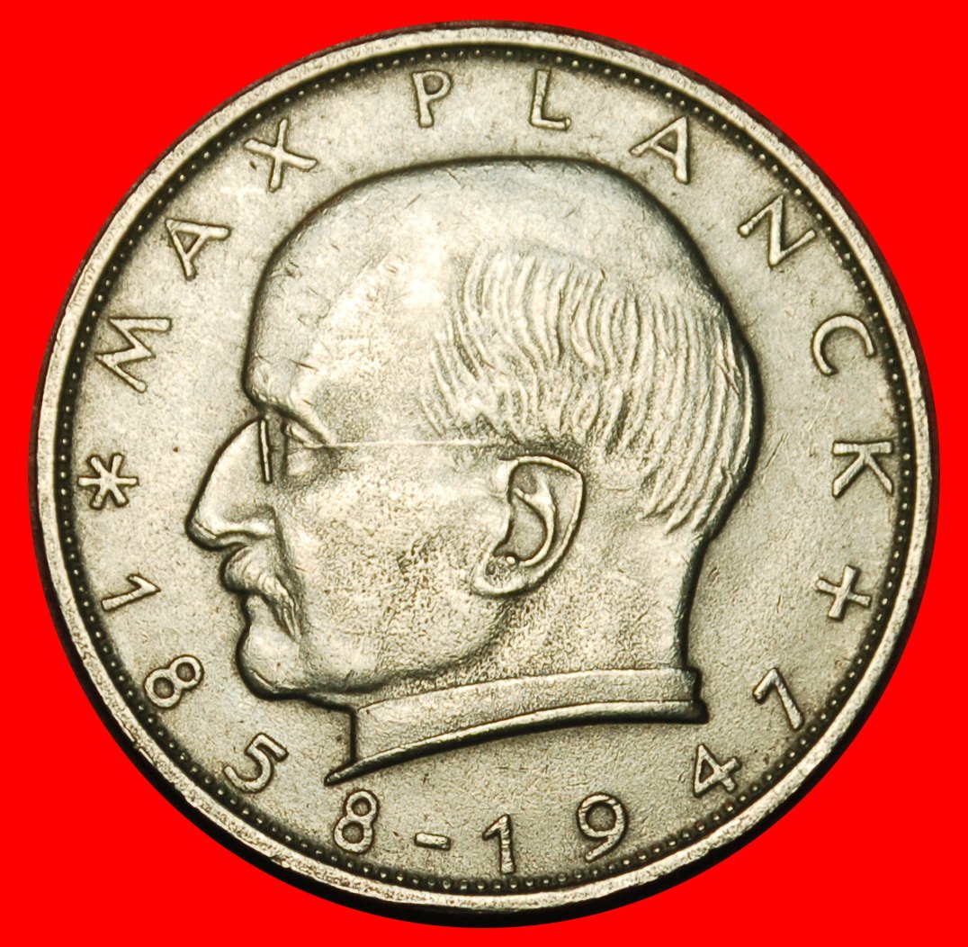  * NOBELPREISTRÄGER 1918: DEUTSCHLAND ★ 2 MARK 1970F PLANCK (1858-1947)! ENTDECKUNG! OHNE VORBEHALT!   