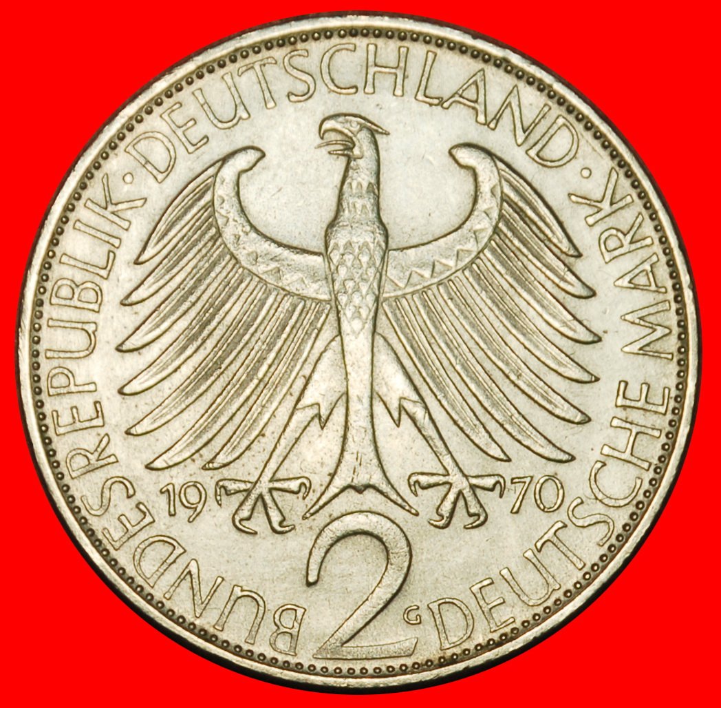  * NOBEL PRIZE 1918:GERMANY★2 MARKS 1970G★PLANCK 1858-1947★BADEN-WUERTTEMBERG★LOW START ★ NO RESERVE!   