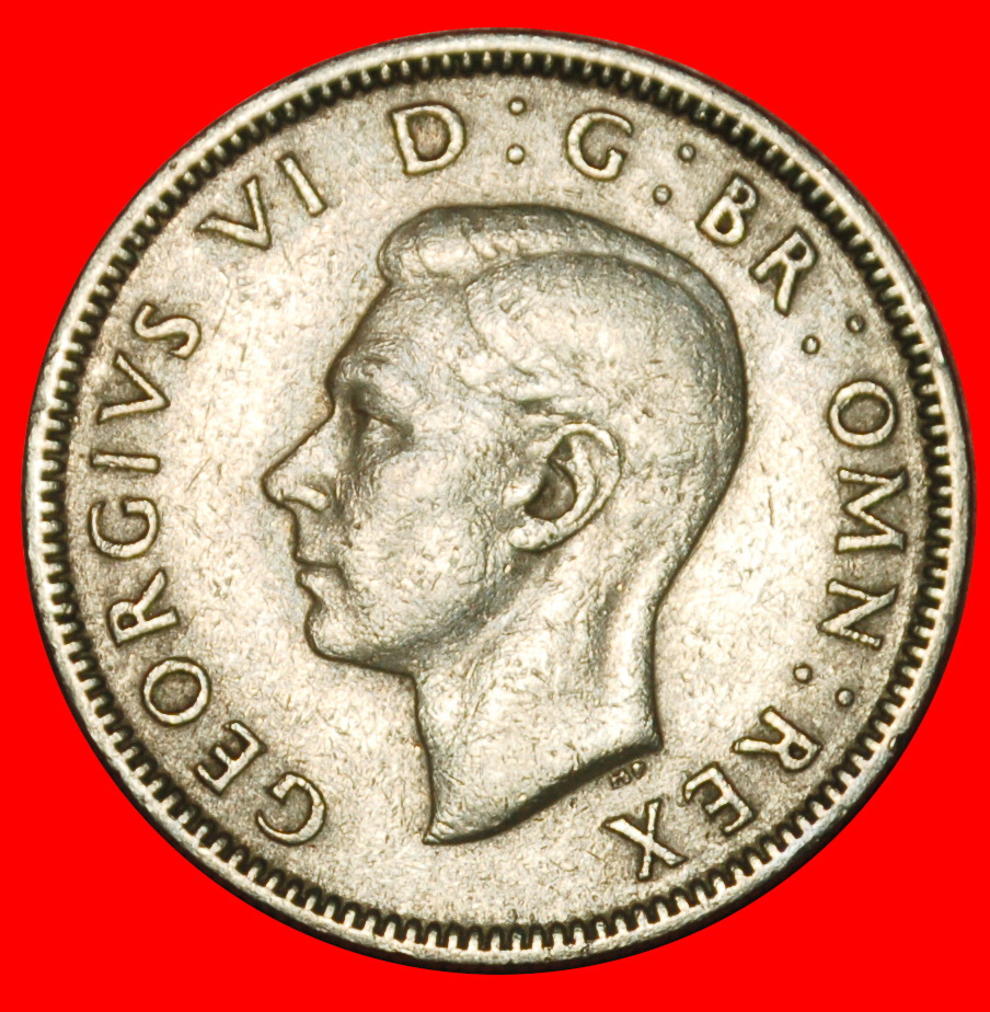  Ⰶ ENGLISH CREST (1937-1952): GREAT BRITAIN ★ 1 SHILLING 1948 WITH INDIA! ★LOW START ★ NO RESERVE!   