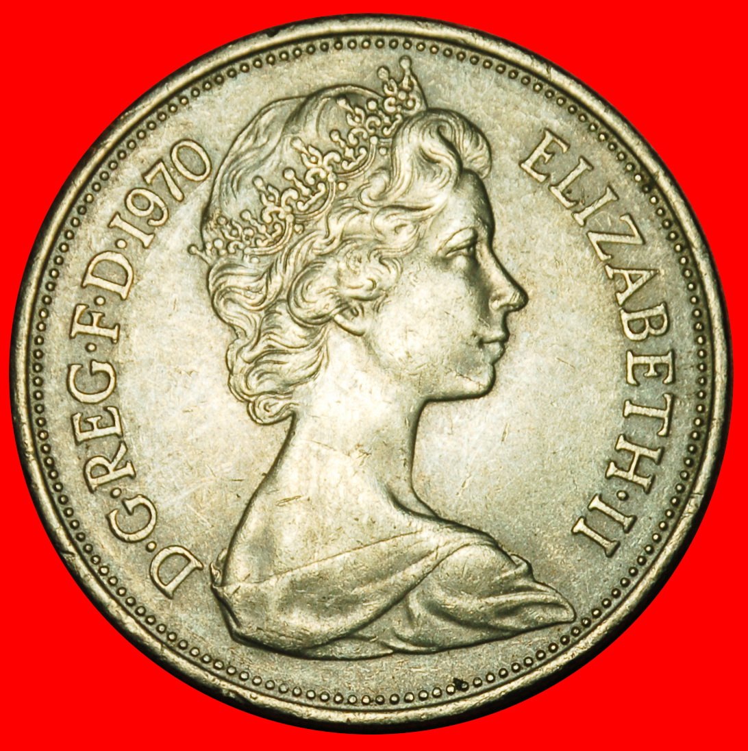  Ⰶ LÖWE (1968-1981): GROSSBRITANNIEN ★ 10 NEU PENCE 1970 uSTG★ELISABETH II. 1953-2022★OHNE VORBEHALT!   