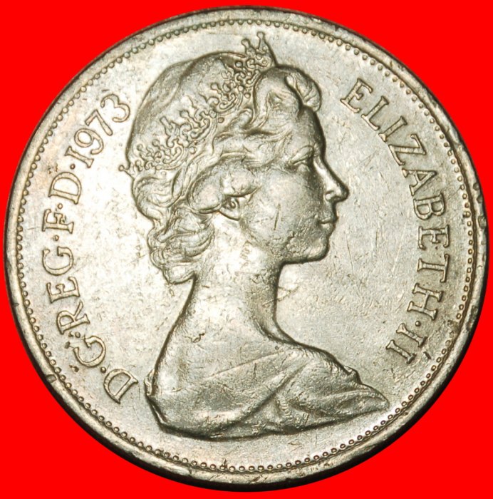  Ⰶ LÖWE (1968-1981): GROSSBRITANNIEN ★ 10 NEU PENCE 1973! ★ELISABETH II. (1953-2022)★OHNE VORBEHALT!   