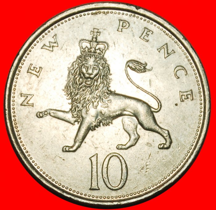  Ⰶ LÖWE (1968-1981): GROSSBRITANNIEN ★ 10 NEU PENCE 1979 ★ELISABETH II. (1953-2022)★OHNE VORBEHALT!   