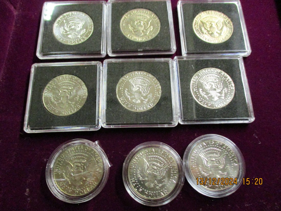  9 x USA Half Dollar siehe Foto /UW2   