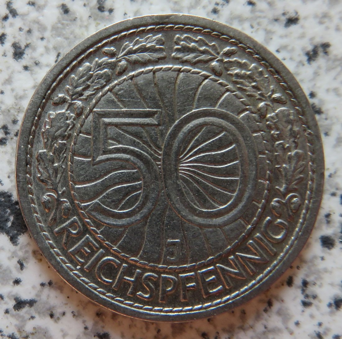  Weimarer Republik 50 Pfennig 1927 J   