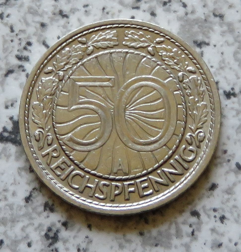  Weimarer Republik 50 Pfennig 1928 A   