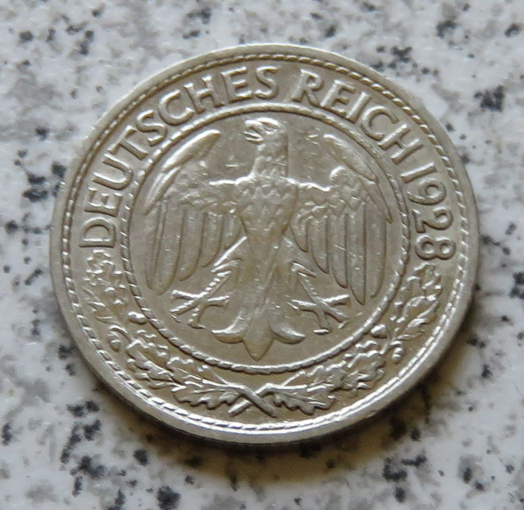  Weimarer Republik 50 Pfennig 1928 A   