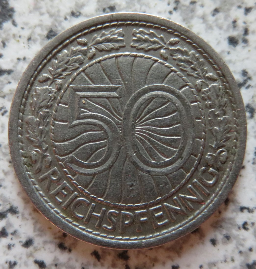  Weimarer Republik 50 Pfennig 1928 E   