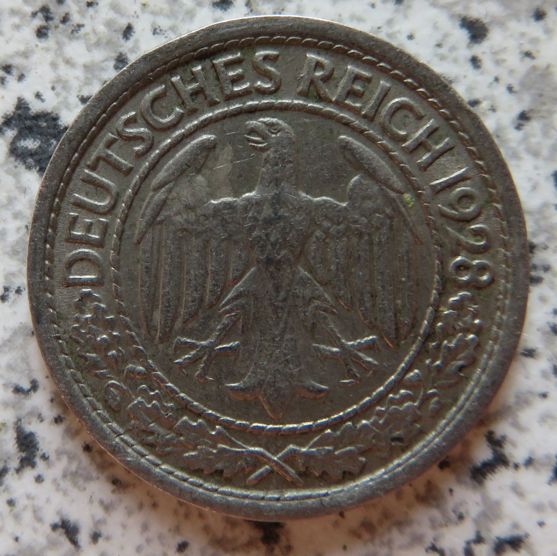  Weimarer Republik 50 Pfennig 1928 E   