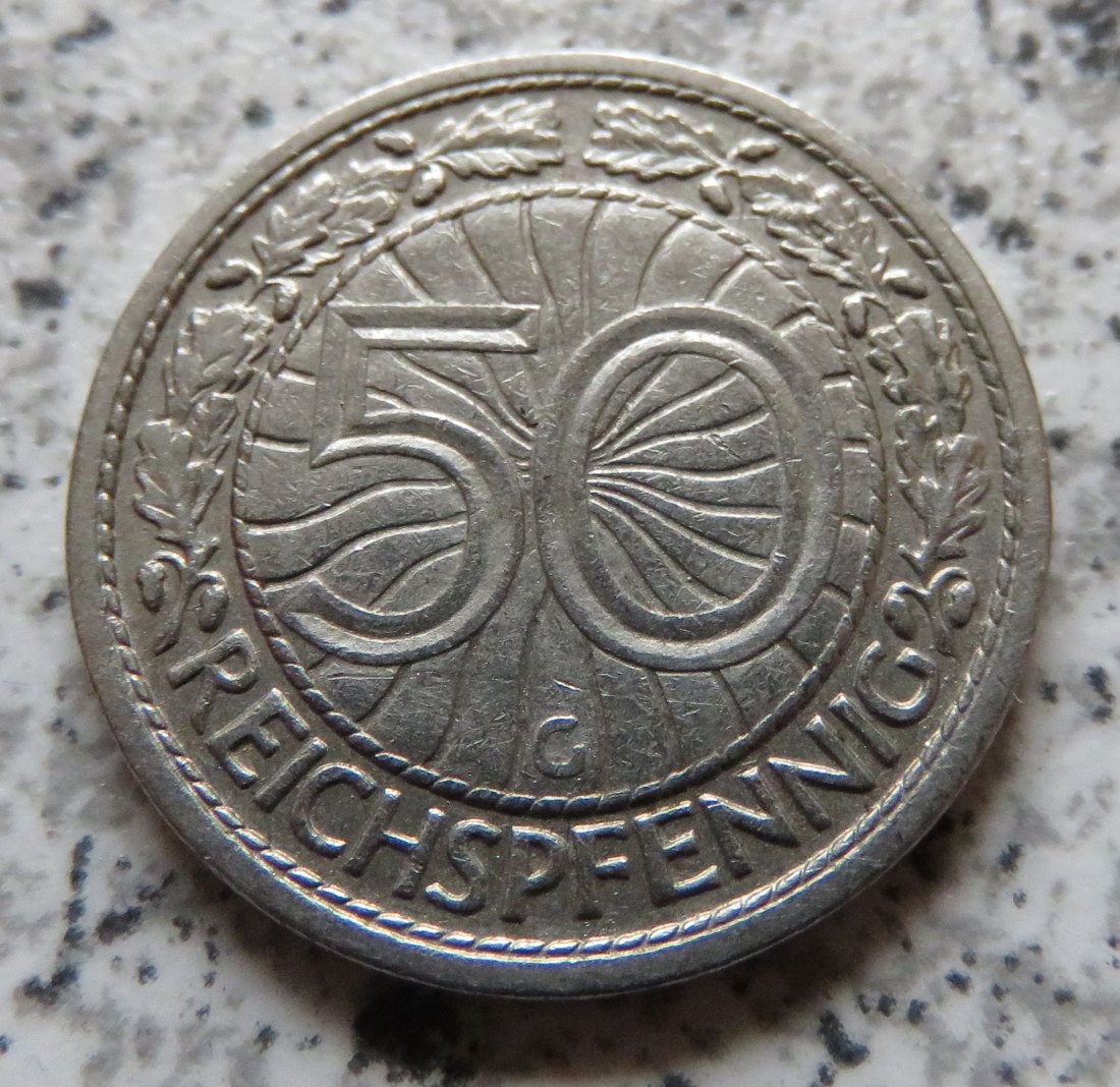  Weimarer Republik 50 Pfennig 1928 G   