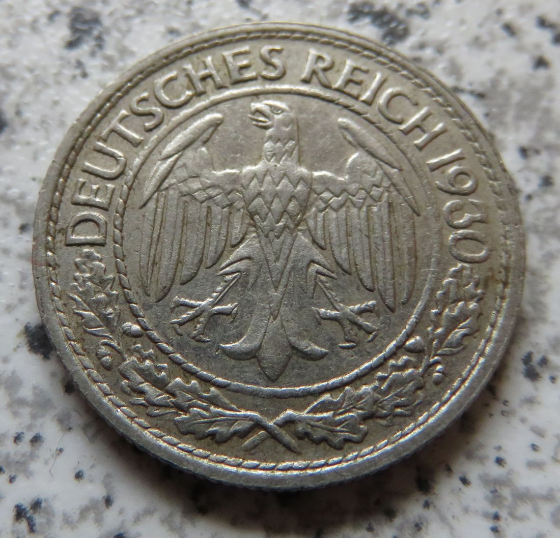  Weimarer Republik 50 Pfennig 1930 A   