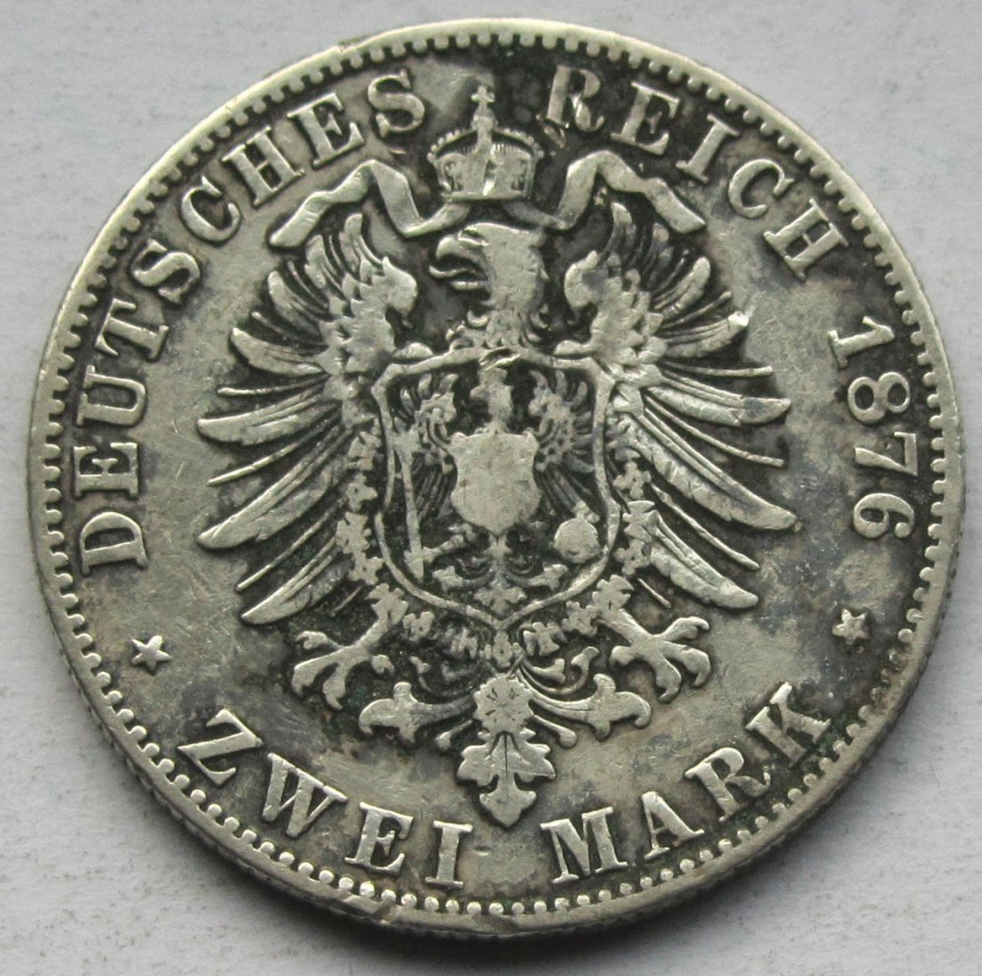  Kaiserreich: Sachsen, 2 Mark Albert (Jaeger 121), 1876   