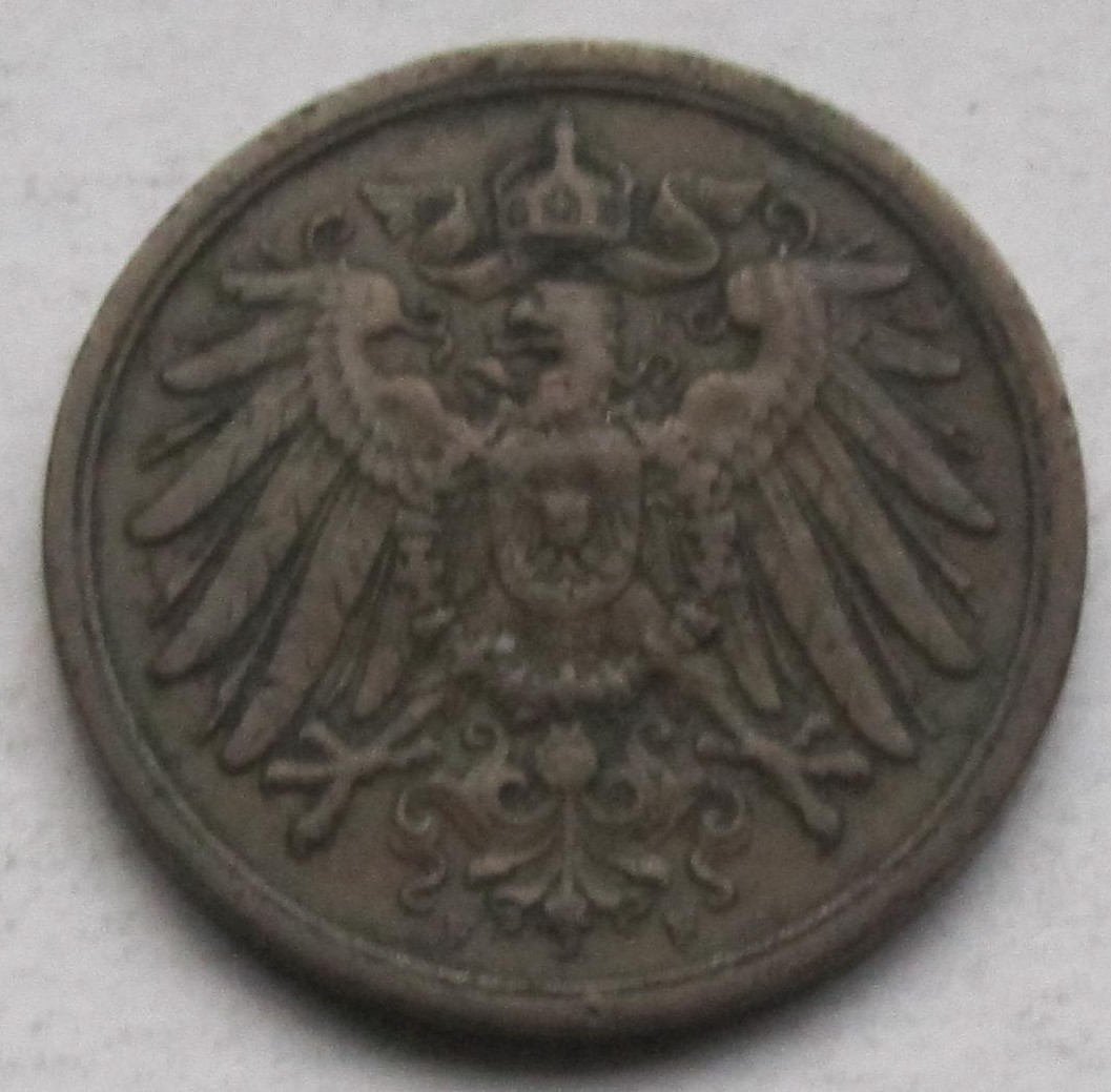  Kaiserreich: 2 Pfennig 1914 F   