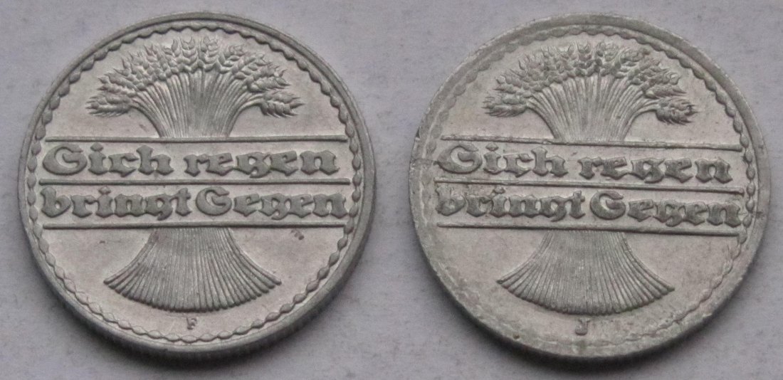  Weimarer Republik: 50 Pfennig 1919 F + J   