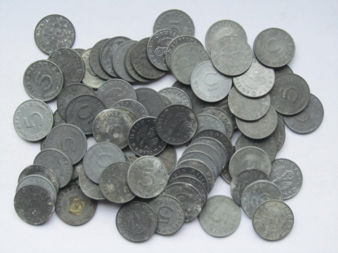  Deutsches Reich: 80 x 5 Pfennig Zink (Jaeger 370)   