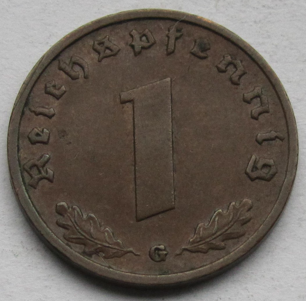  Deutsches Reich: 1 Pfennig 1936 G   