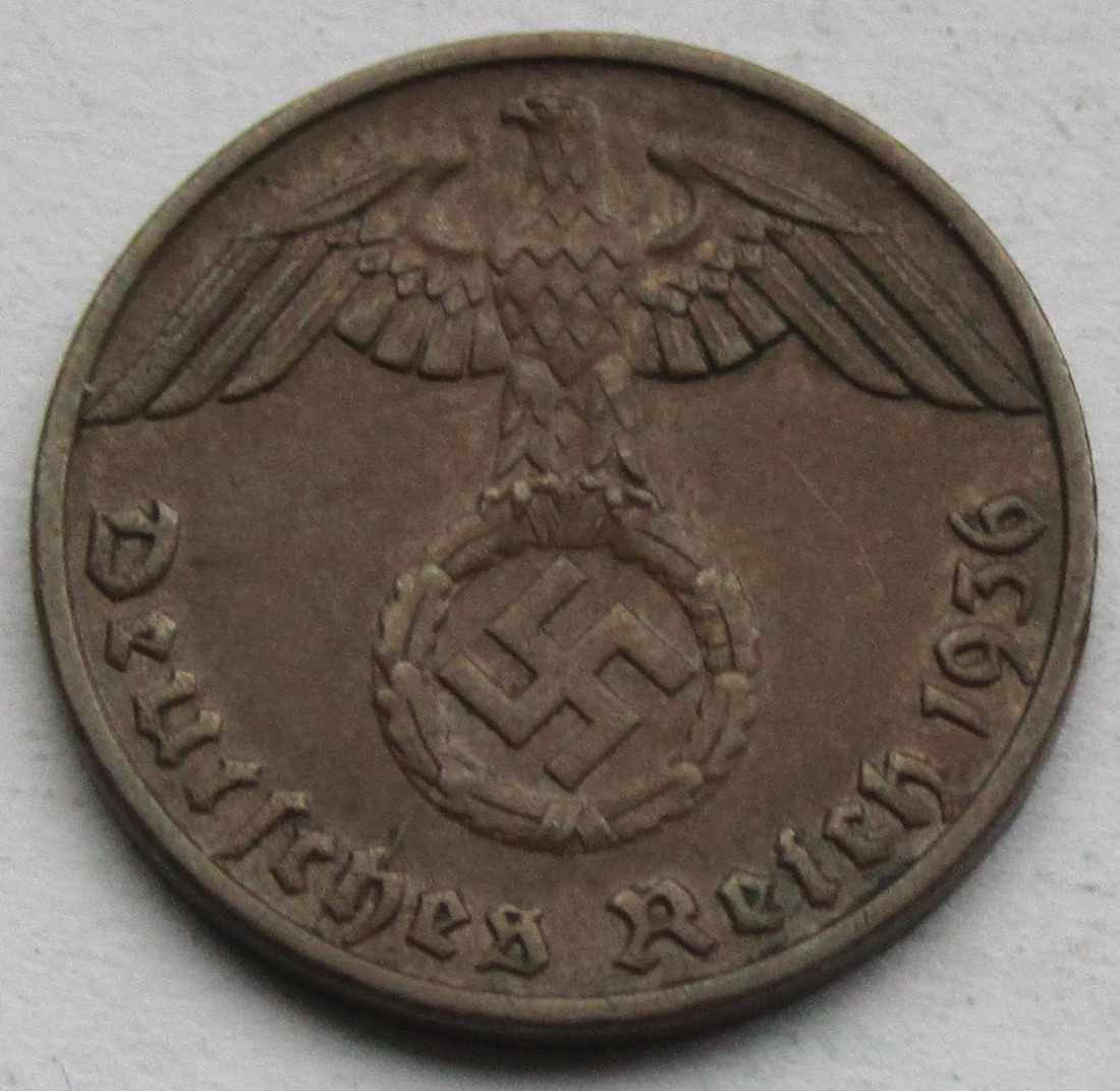  Deutsches Reich: 1 Pfennig 1936 G   