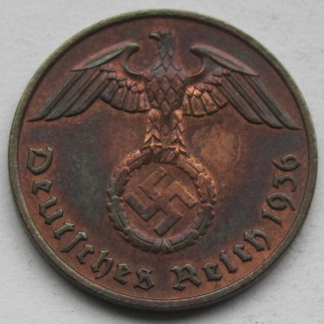  Deutsches Reich: 2 Pfennig 1936 F   