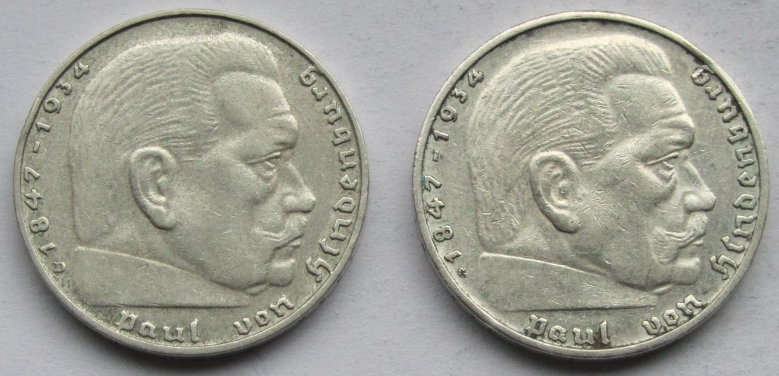  Deutsches Reich: 2 Mark 1936 D + G   