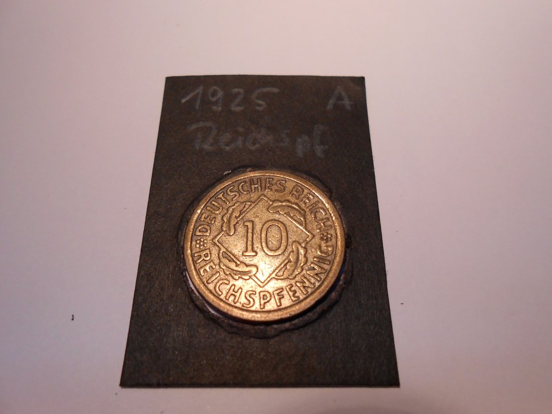  P32. 10 Reichspfennig, 1925 A, Al-Bronze   