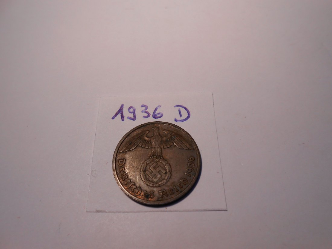  P42. 2 Reichspfennig 1936 D, Bronze   