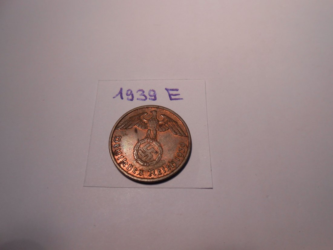  P49. 2 Reichspfennig 1939 E, Bronze   