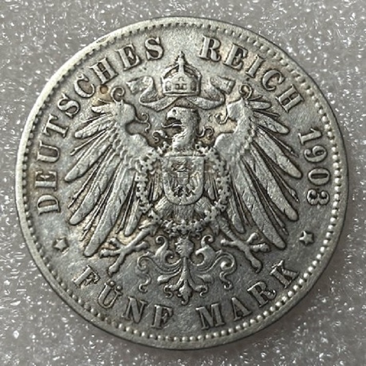  KAISERREICH --- 5 Mark 1903 * Freie und Hansestadt Hamburg * ss , 0,900 Ag   