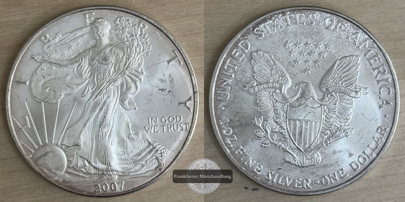  USA, 1 Dollar   2007   Walking Liberty     FM-Frankfurt Feinsilber: 31g   