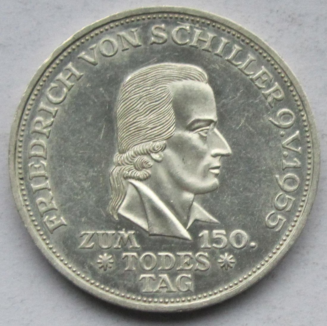  Deutschland: 5 DM Schiller 1955   