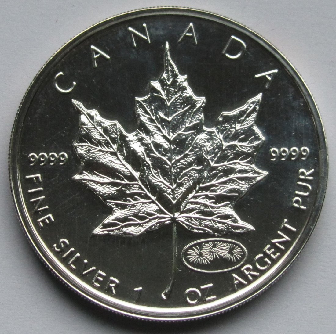  Kanada: Silberunze Maple Leaf 1999 mit Priy Mark Millennium   